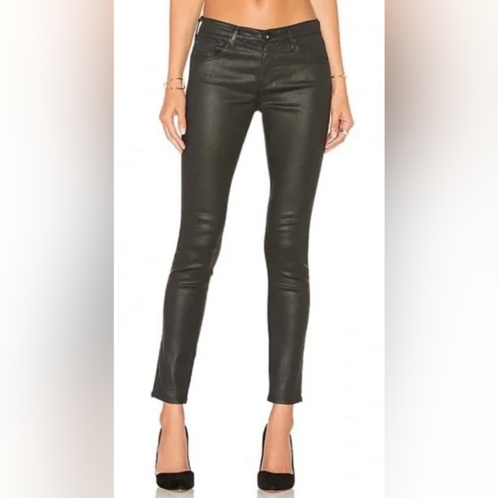 AG Adriano Goldschmied The Legging Super Skinny Ankle Faux Leather Look 27R